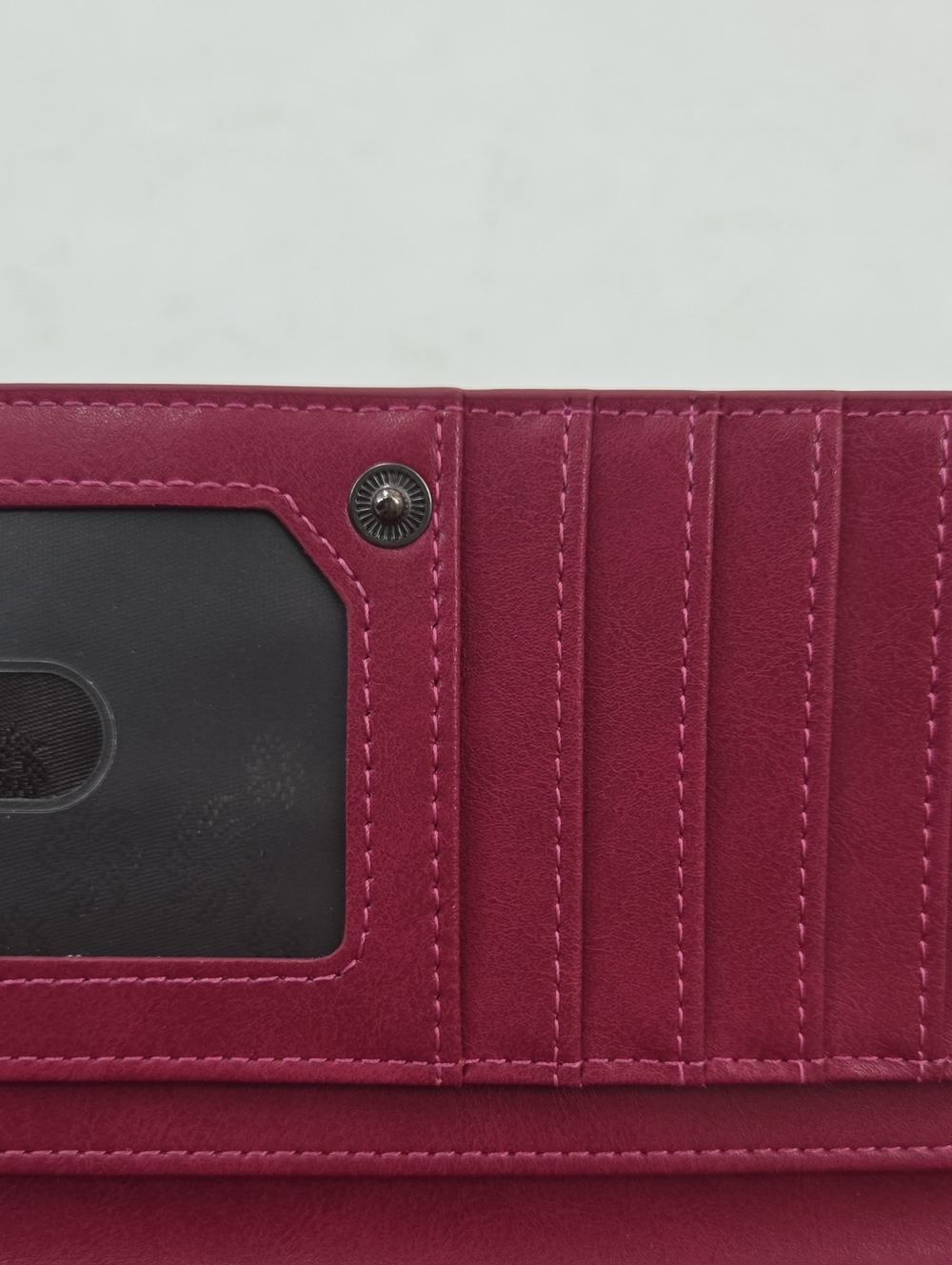 Slim RFID blocking Wallet in Raspberry Pink - Picture 13 of 16